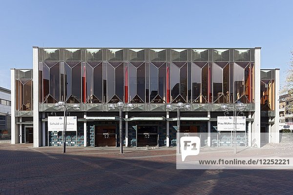 City theater  building from 1963  Krefeld  Niederrhein  Nordrhein-Wesfalen  Germany  Europe