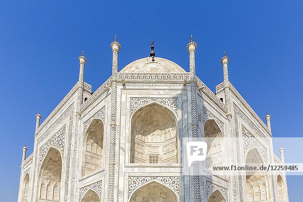 Fassade des Taj Mahal  Agra  Uttar Pradesh  Indien  Asien