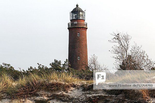 Lighthouse at Darßer Ort  Fischland-Darß-Zingst  near Prerow  Western Pomerania Lagoon Area National Park  Mecklenburg-Western Pomerania  Baltic Sea  Germany  Europe