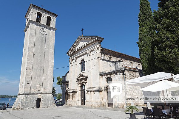 Cathedral Sv Marija with bell tower  Pula  Istria  Croatia  Europe