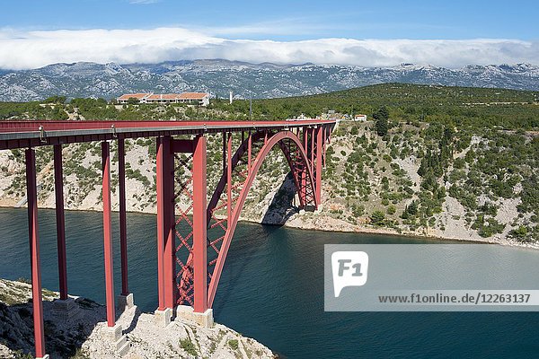 Bridge of Maslenica  Most Maslenica  Dalmatia  Croatia  Europe