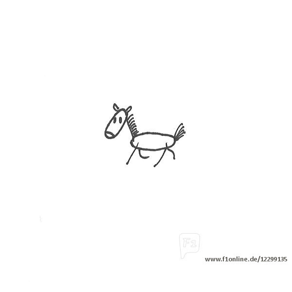 Pferd springt über Zaun Illustration