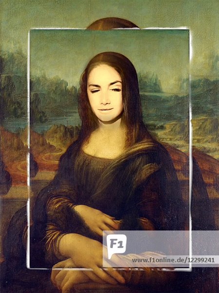 Mona Lisa Blinzelnde Augen
