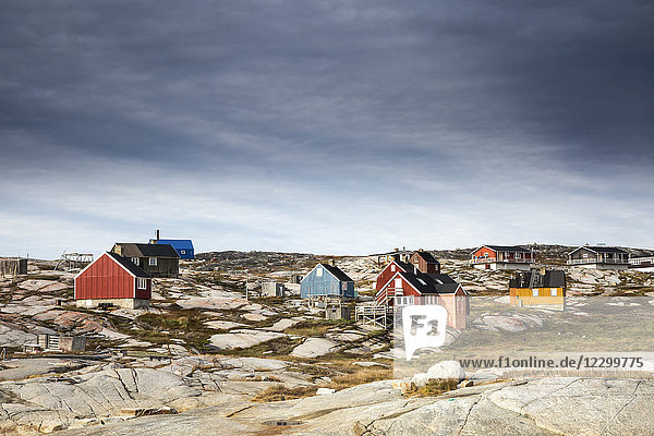 Craggy  remote  vibrant fishing village  Kalaallisut  Greenland
