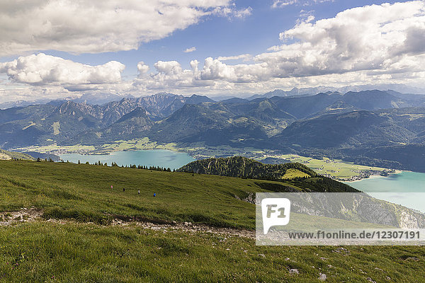 Österreich  Salzkammergut  Alpen  Blick vom Schafberg zum Wolfgangsee