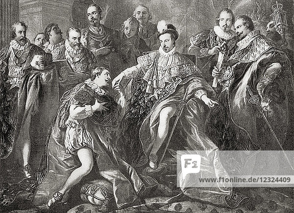Henry III instituting The Order of the Holy Spirit aka Order of the Knights of the Holy Spirit in 1578. Henry III 1551 – 1589. King of the Polish-Lithuanian Commonwealth and King of France. From Hutchinson's History of the Nations published 1915.