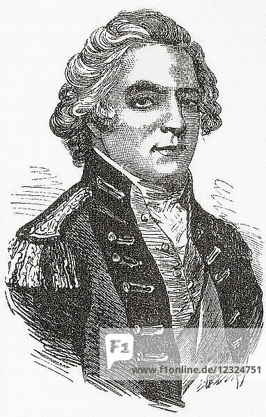 Sir Ralph Abercromby  manchmal auch Abercrombie genannt  1734 - 1801. Schottischer Soldat und Politiker. Aus Ward and Lock's Illustrated History of the World  veröffentlicht ca. 1882.