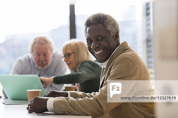 Portrait smiling  confident senior businessman