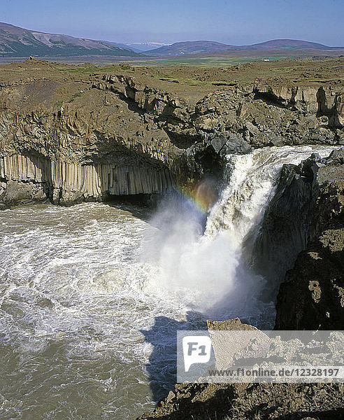 Island  Wasserfall Adeyjarfoss