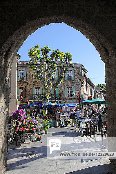 Frankreich  Provence Alpes Cote d'Azur  Departement Bouches du Rhone (13)  Trets (Region Aix en Provence) Pourrieres gate