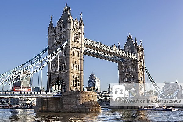 England London Tower Bridge and City Skyline