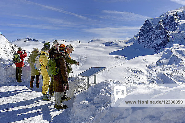 Switzerland  Canton of Vaud  Zermatt ski resort  Monte Rosa Massif