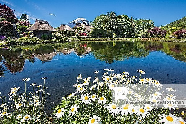 Provinz Yamanashi  Oshino Mura  Bezirk Minami Tsuru  Shibosuka  Garten