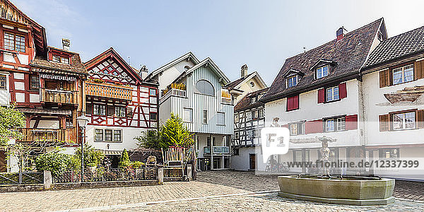 Switzerland  Thurgau  Arbon  Old town  Fish market square  historical houses