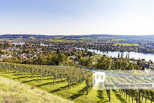 Switzerland  Canton of Schaffhausen  Stein am Rhein  Lake Constance  Rhine river  cityscape