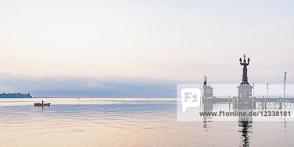 Germany  Constance  view to port entrance with lighthouse and Imperia