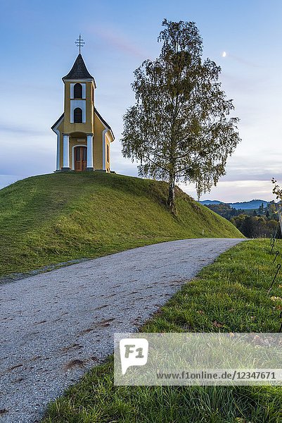 Little chapel in the vineyards. Kranach  Gamlitz  Styria  Austria.