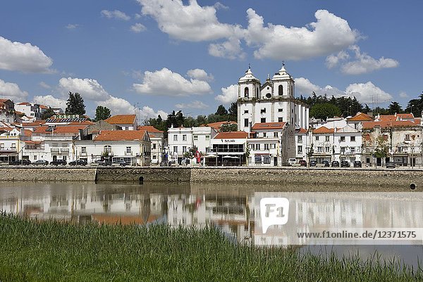 City of Alcacer do Sal along the Sado River  Alentejo region  Portugal  southwertern Europe.