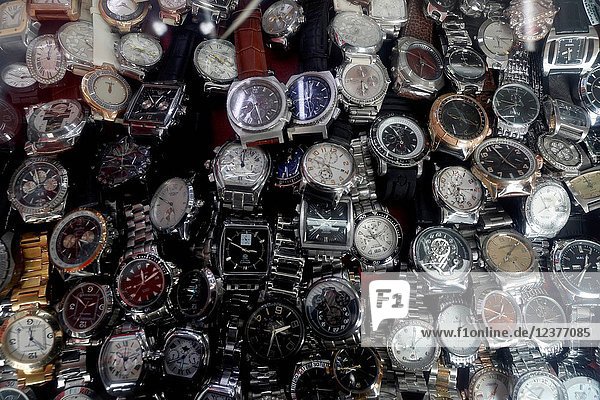 Wrist watches on sale on stall.
