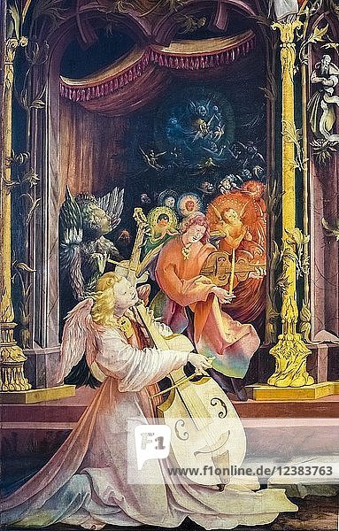 Isenheimer Altar von Matthias Grünewald  Gemälde aus dem Bilderzyklus  Engelskonzert  Museum Unterlinden  Musée Unterlinden  Colmar  Elsass  Frankreich  Europa