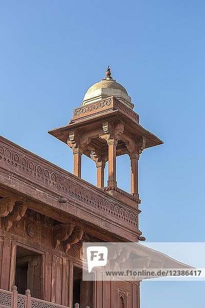 Samosa Mahal  architektonisches Detail vom Dach  Fatehpur Sikri  Uttar Pradesh  Indien  Asien