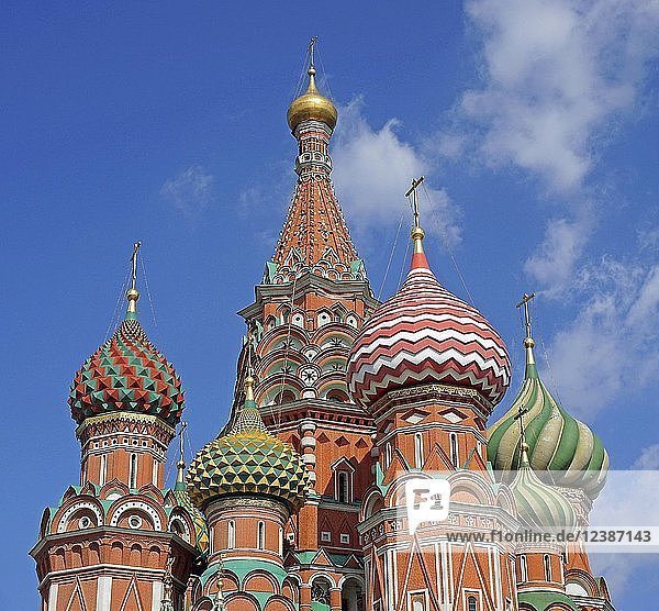 Basilius-Kathedrale  Roter Platz  Moskau  Russland  Europa