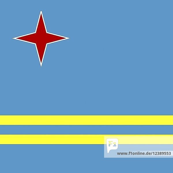 Offizielle Nationalflagge von Aruba