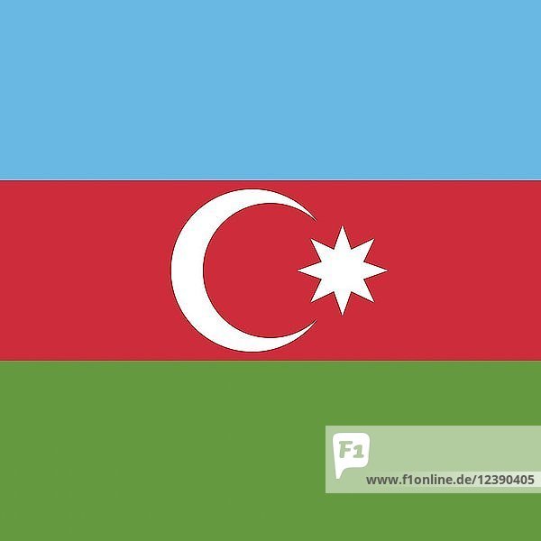 Offizielle Nationalflagge von Aserbaidschan