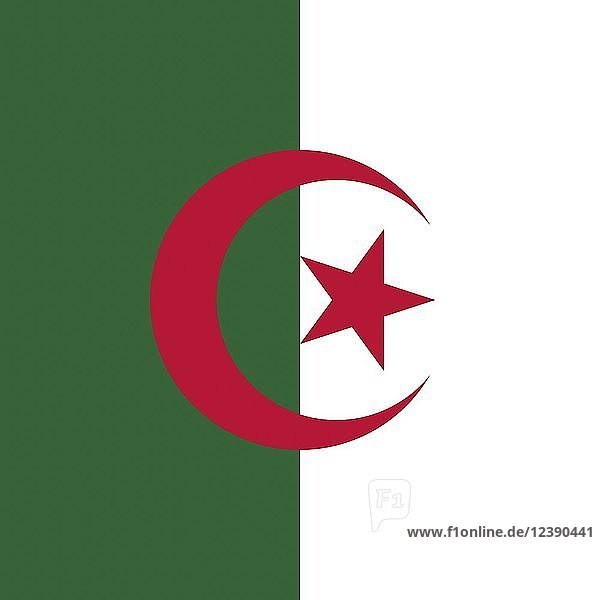Offizielle Nationalflagge von Algerien