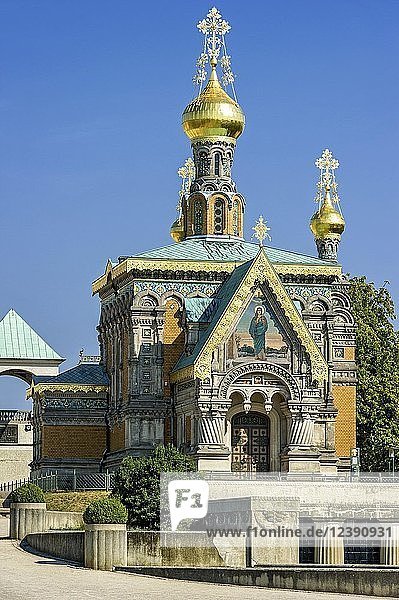Russische Kapelle der Heiligen Maria Magdalena von Leonti Nikolajewitsch Benois  Mathildenhöhe  Darmstadt  Hessen  Deutschland  Europa