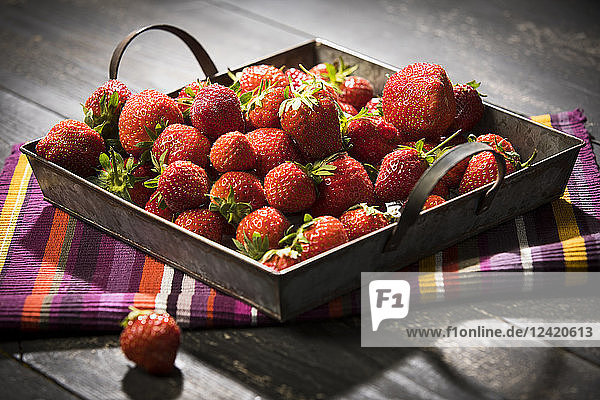 Fresh strawberries in bowl
