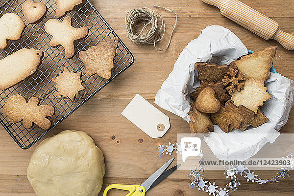 Various home-baked gingerbread cookies