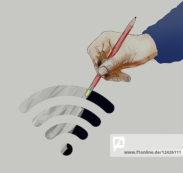 Wifi-Symbol von Hand löschen
