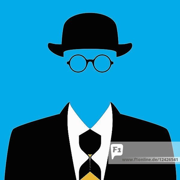 Close up of faceless businessman with hourglass tie