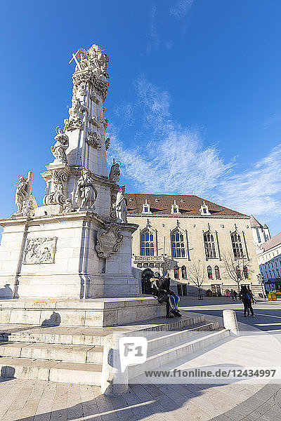 Statue der Heiligen Dreifaltigkeit  Dreifaltigkeitsplatz  Budapest  Ungarn  Europa