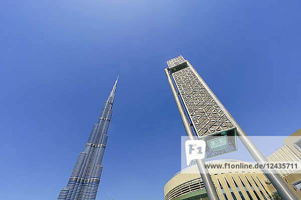 Burj Khalifa und Dubai Mall  Stadtzentrum  Dubai  Vereinigte Arabische Emirate  Naher Osten