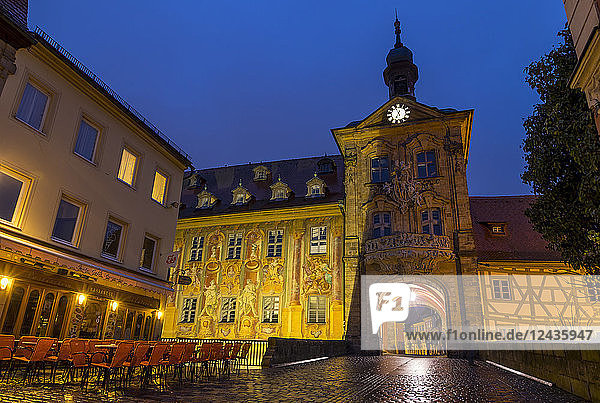 The old town hall of Bamberg  UNESCO World Heritage Site  Upper Franconia  Bavaria  Germany  Europe