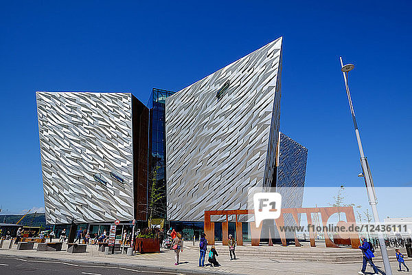 Titanic Belfast Museum on the site of the former Harland and Wolff shipyard  Belfast  Northern Ireland  United Kingdom  Europe