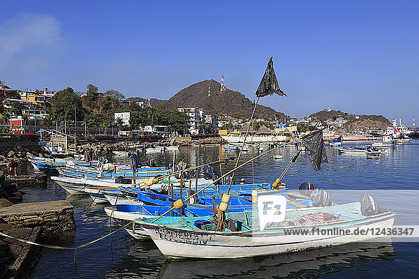 Fischerboote  Stadt Manzanillo  Bundesstaat Colima  Mexiko  Nordamerika