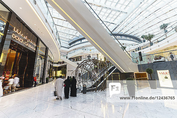 Fashion Avenue in Dubai Mall the World's largest shopping mall Dubai United Arab Emirates Middle East