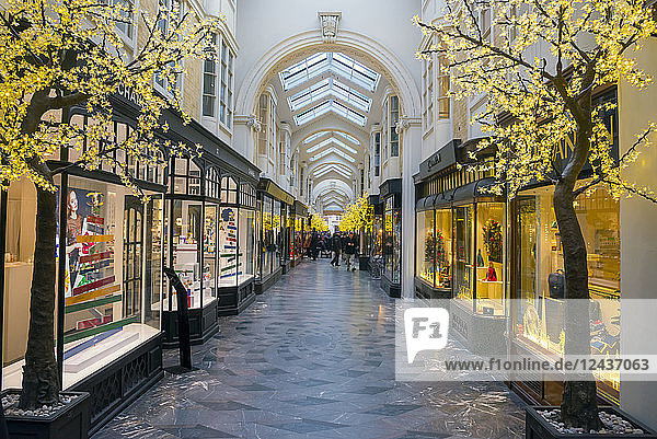 Burlington Arcade at Christmas  Piccadilly  The West End  London  England  United Kingdom  Europe