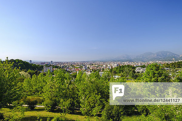 Albania  Tirana  View from National Martyrs Cemetery to the city