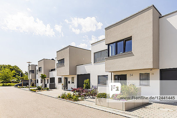 Germany  Bavaria  Neu-Ulm  modern one-family houses  efficiency houses