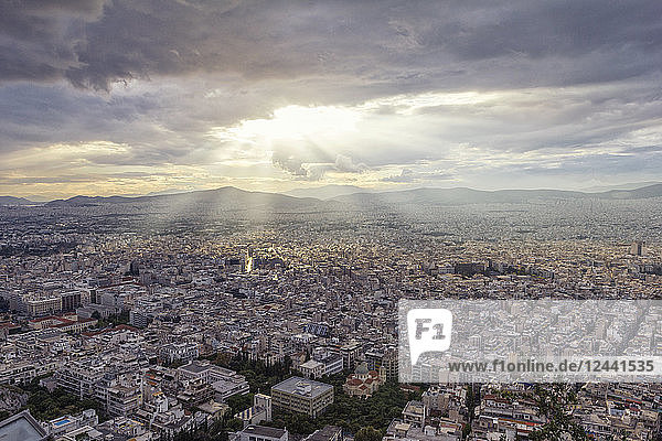 Greece  Attica  Athens  View from Mount Lycabettus over city