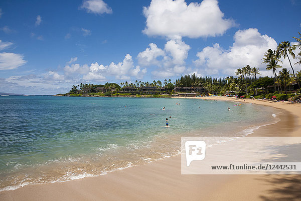 Ruhige Napili-Bucht; Napili  Maui  Hawaii  Vereinigte Staaten von Amerika