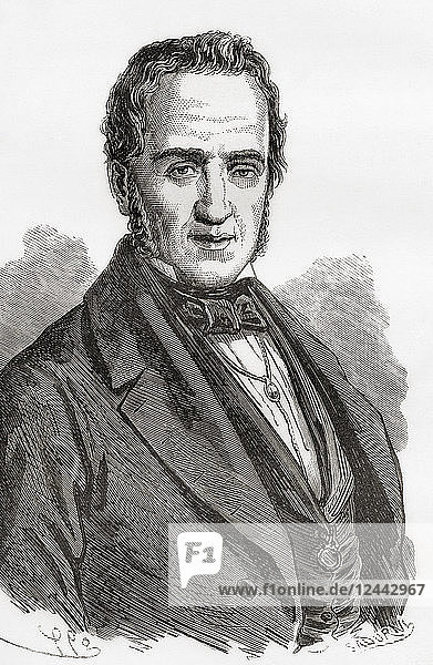 Agustín Argüelles  1776 - 1844. Spanischer liberaler Politiker  Rechtsanwalt und Diplomat. Aus Historia de los Crimenes del Despotismo  veröffentlicht 1870.