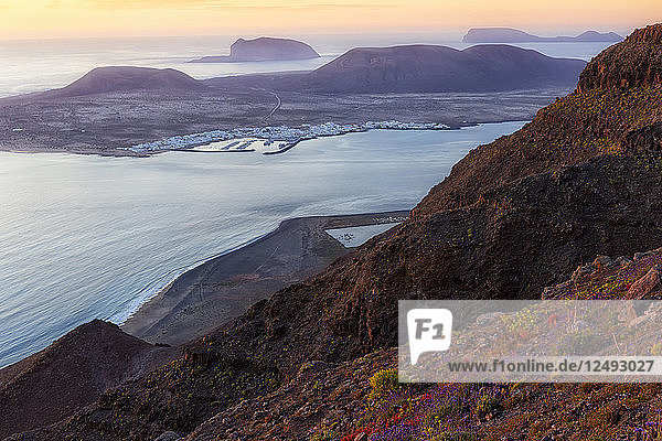 Scenic View Of Lanzarote La Graciosa Canary Islands Spain