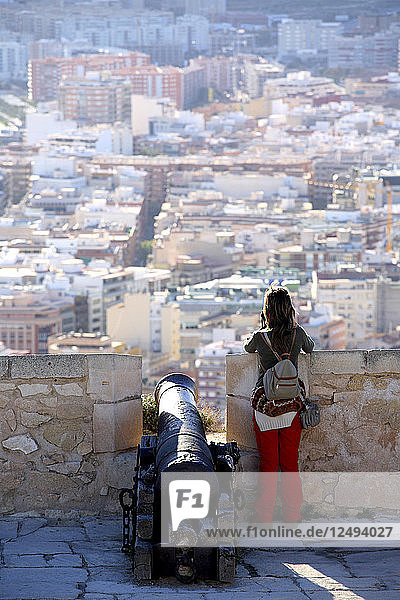 Spanien Alicante  Stadtansicht vom Schloss