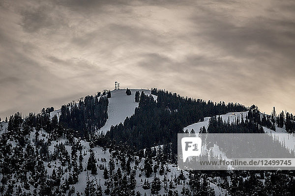 Ansichten von Sun Valley Ski Resort von der Stadt Ketchum  Idaho