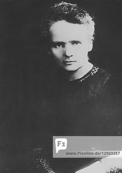 Marie Curie  in Polen geborene französische Physikerin. Künstlerin: Unbekannt